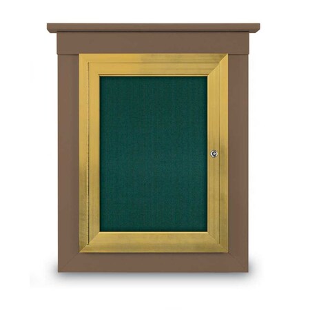United Visual Products 72"x36" 3-Door Enclosed Letterboard, Blue Felt/Lt Oak UV2627O-LTOAK-BLUE